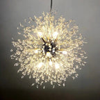 Lampada a sospensione Asterra Crystal Dandelion con pendente a soffitto, lampada moderna