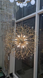 Lampada a sospensione Asterra Crystal Dandelion con pendente a soffitto, lampada moderna