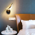 Gilded Hummingbird Wall Fixture With Gold Finish On Iron
