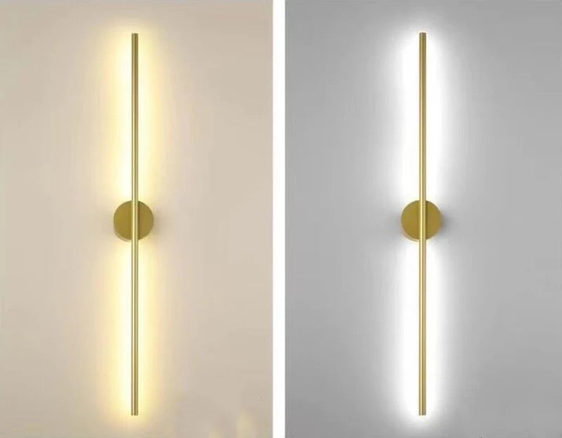 Lampu Dinding LED Tiub Berlapis Emas untuk Ruang Dalaman Moden