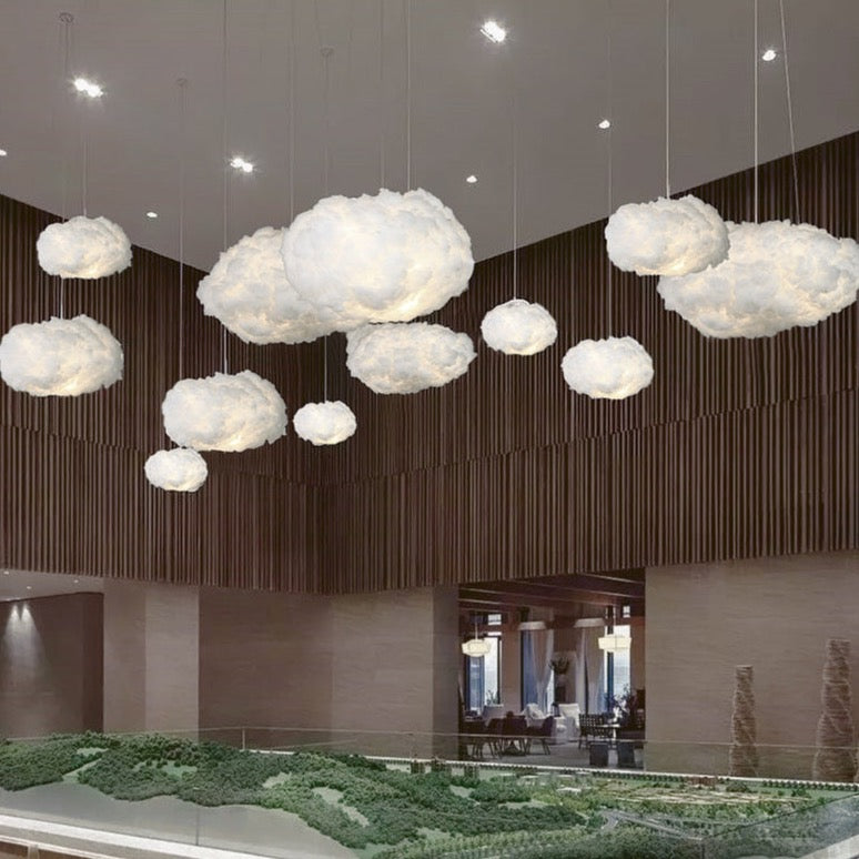LumaCloud Cotton Diffused Pendant Fixture For Ceiling Light With Subtle Glow