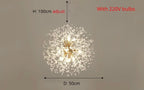 Lampada a sospensione Asterra Crystal Dandelion con pendente a soffitto, lampada moderna