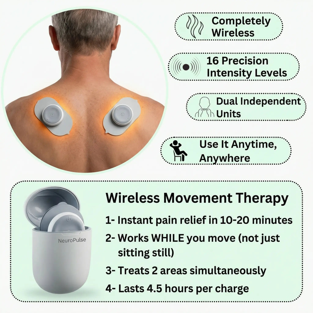 Dispositivo per Terapia Muscolare Senza Fili con Sei Modalità e Sedici Livelli di Intensità