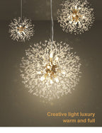Lampada a sospensione Asterra Crystal Dandelion con pendente a soffitto, lampada moderna