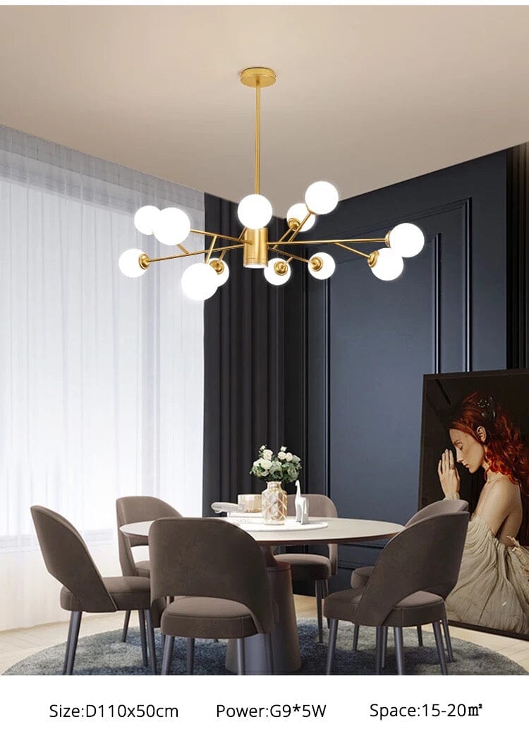 Lustre à bulles Marlow pour éclairage intérieur moderne