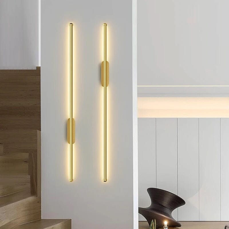 Lampu Dinding LED Tiub Berlapis Emas untuk Ruang Dalaman Moden