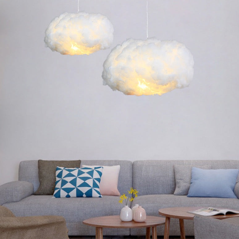 LumaCloud Cotton Diffused Pendant Fixture For Ceiling Light With Subtle Glow