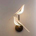 Gilded Hummingbird Wall Fixture With Gold Finish On Iron