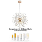 Lampada a sospensione Asterra Crystal Dandelion con pendente a soffitto, lampada moderna