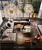 Lampada a sospensione Asterra Crystal Dandelion con pendente a soffitto, lampada moderna
