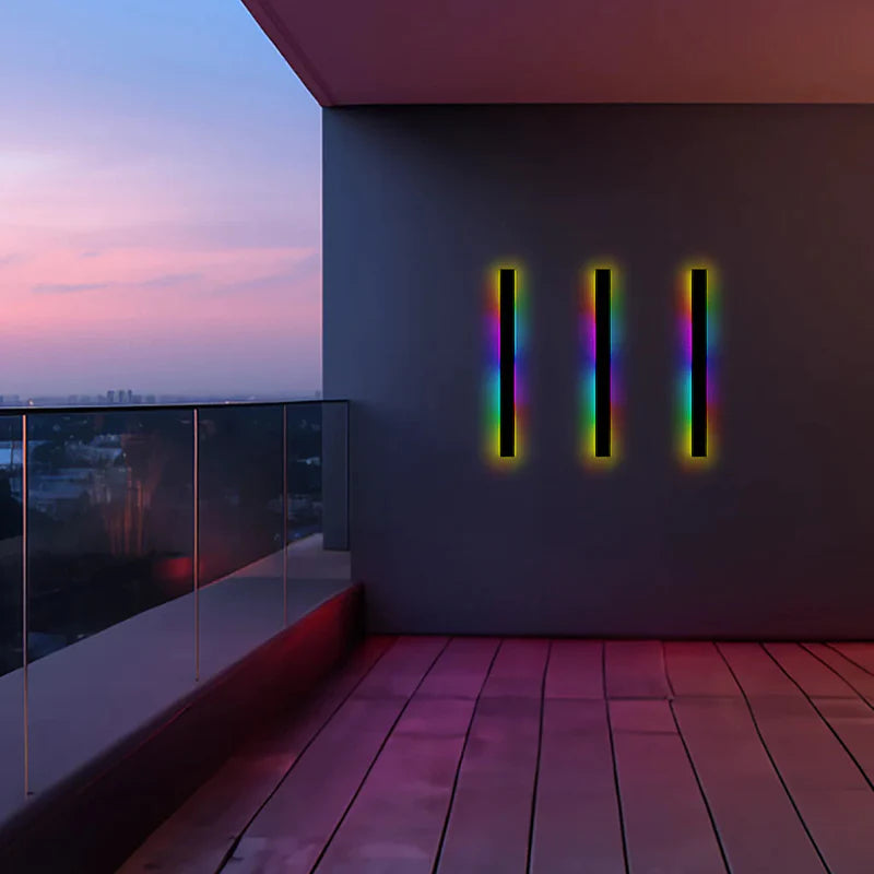 Nyx Black LED Finish Edition Linear Wall Light Outdoor