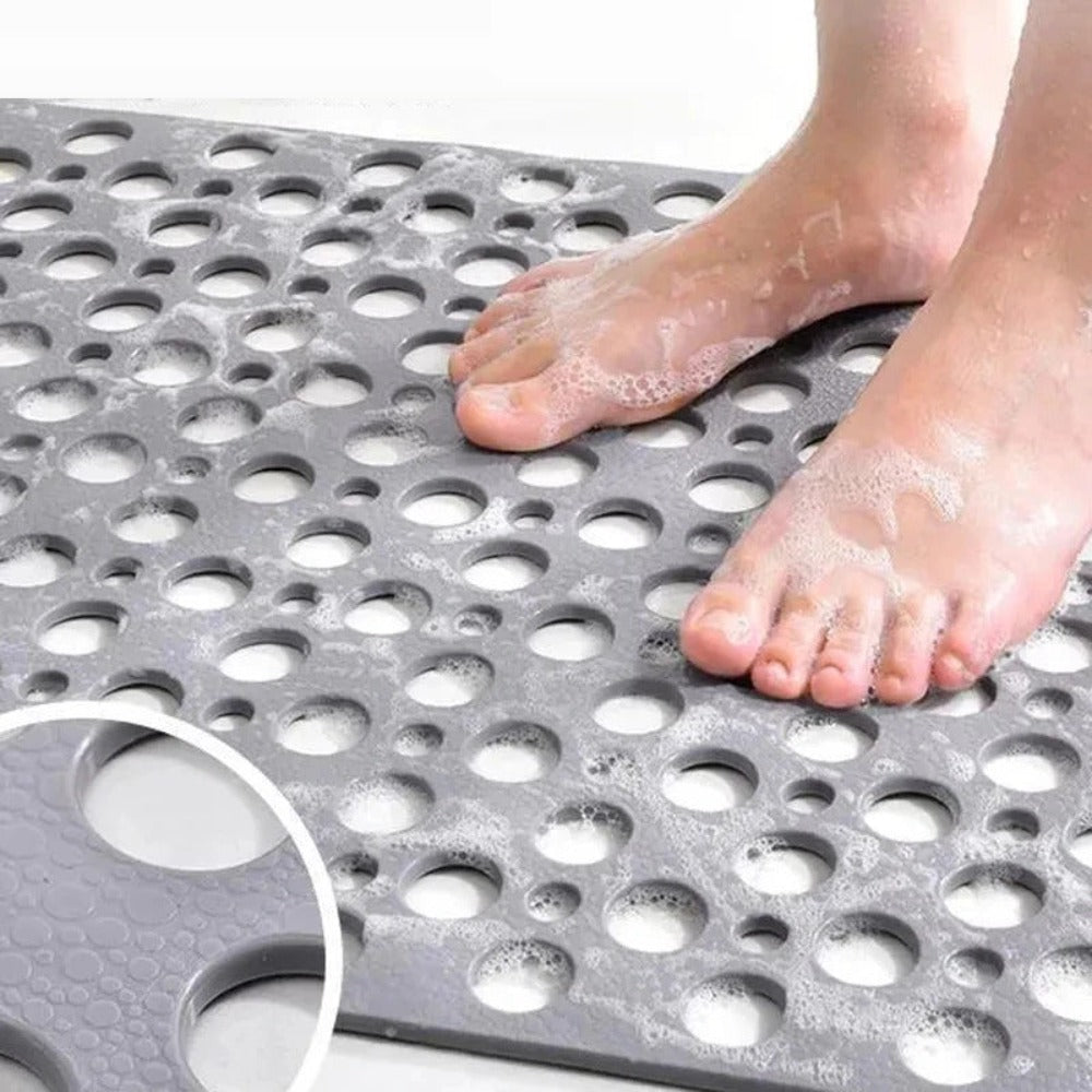 Alfombrilla de ducha HydraSafe con diseño antideslizante y resistente al moho para baños higiénicos