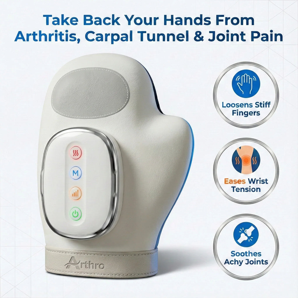 ArthroFlex Pro 3-in-1 Handmassagegerät mit Wärme und Handgelenkstütze