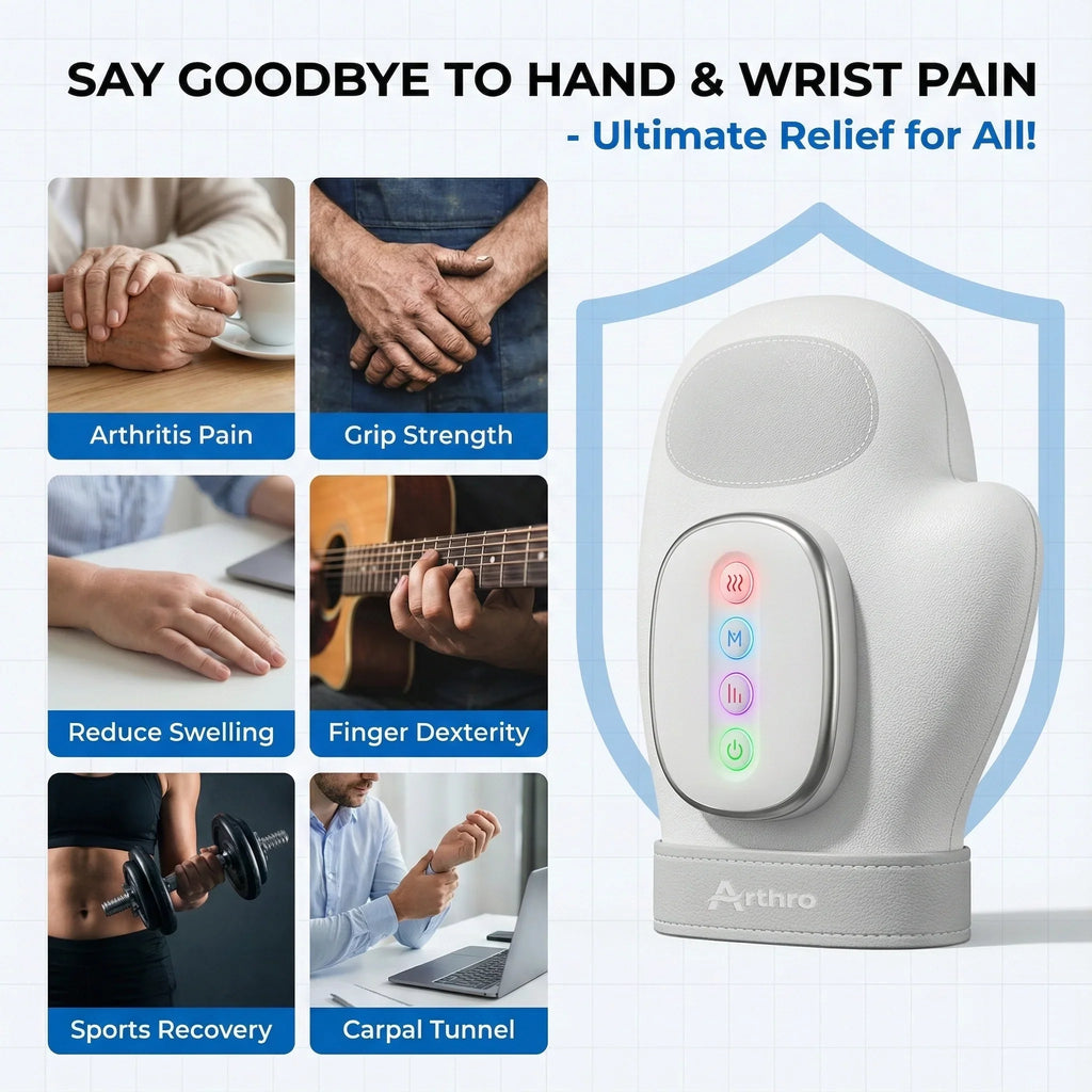 ArthroFlex Pro 3-in-1 Handmassagegerät mit Wärme und Handgelenkstütze