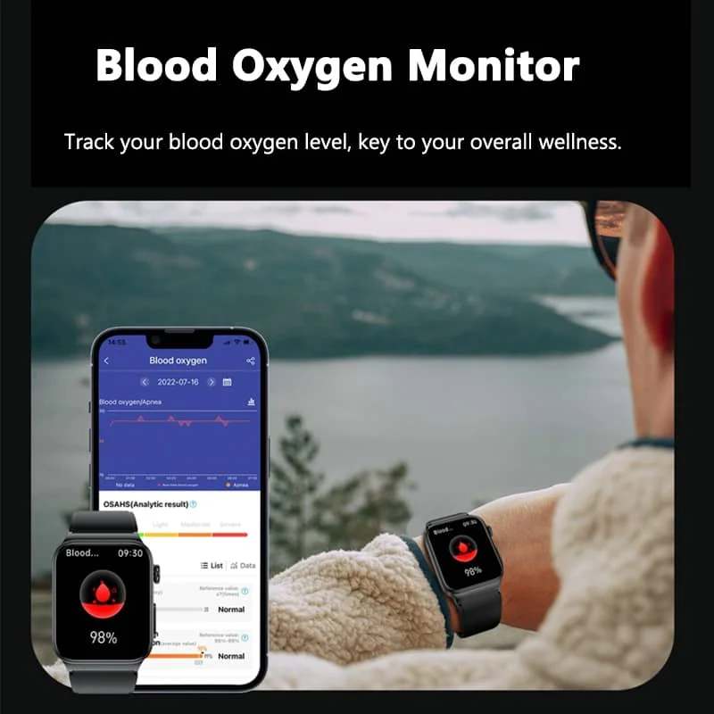 Smartwatch Med Sundhedsovervågning Fra AeroPulse, 1,83-Tommer Skærm