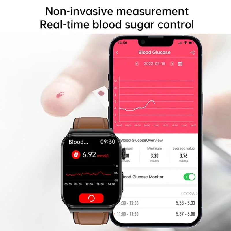 Smartwatch Med Sundhedsovervågning Fra AeroPulse, 1,83-Tommer Skærm