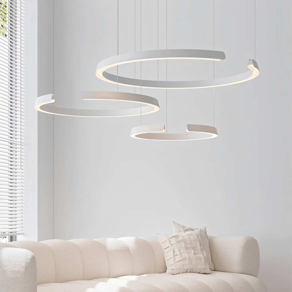 Lustre géométrique Marvella Ring pour intérieurs élégants