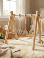 Set of 4 Wooden Baby Play Gym Toys