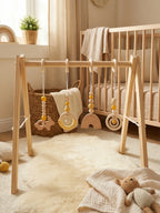 Set of 4 Wooden Baby Play Gym Toys