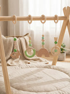 Set of 4 Wooden Baby Play Gym Toys