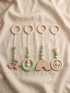 Set of 4 Wooden Baby Play Gym Toys