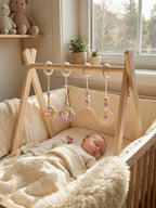 Set of 4 Wooden Baby Play Gym Toys
