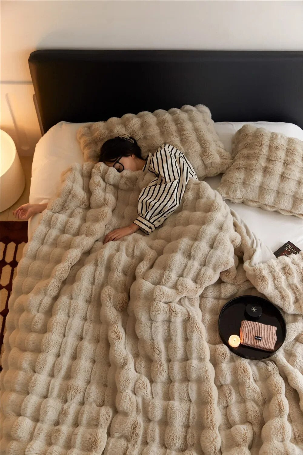 GlacierWeave Ultra Soft Wool Throw For Cold Nights