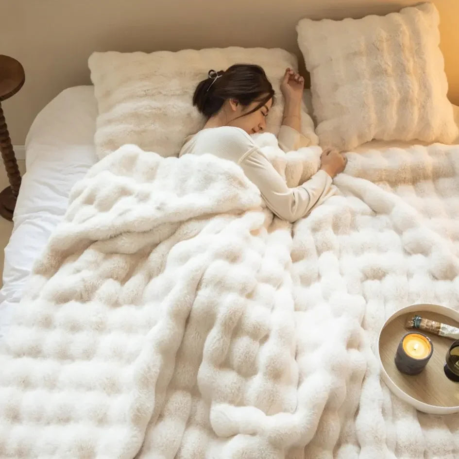 GlacierWeave Ultra Soft Wool Throw For Cold Nights