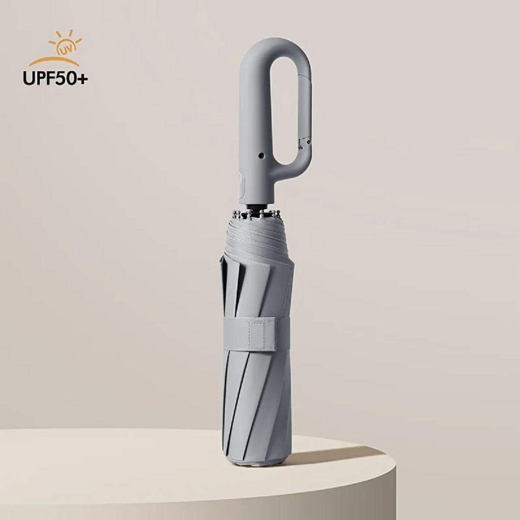 Ombrello Pieghevole Automatico AerisGuard con Manico a Fibbia Antivento per Ogni Condizione Climatiche