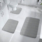 Tapis de bain en mousse à mémoire de forme CloudStride 3 pièces antidérapants