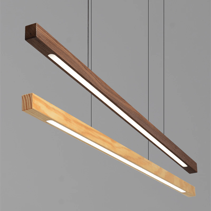 Lampada a sospensione in legno LED regolabile SolaraWood per sale da pranzo