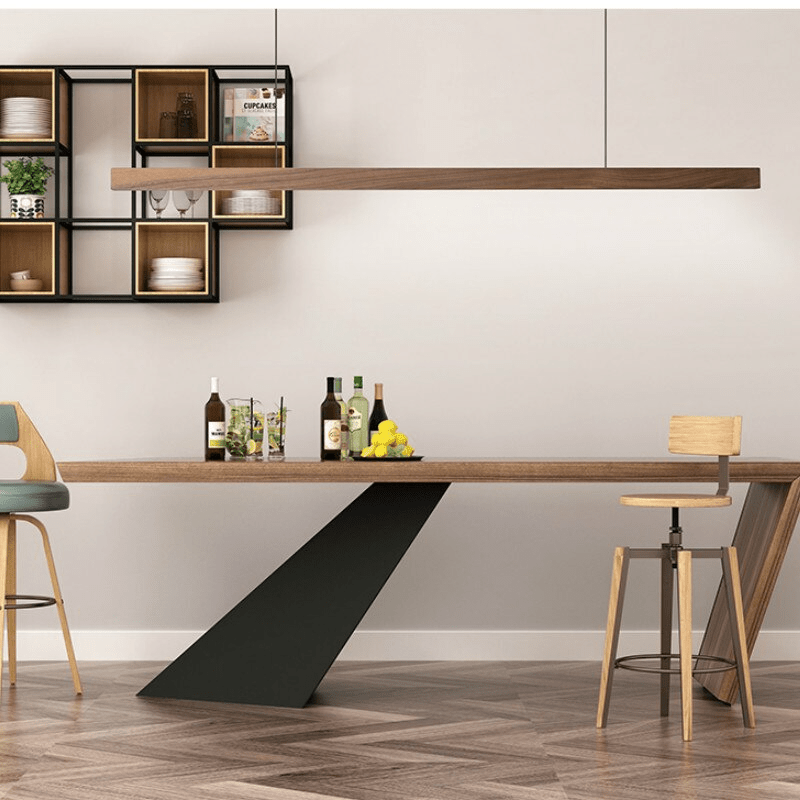Lampada a sospensione in legno LED regolabile SolaraWood per sale da pranzo