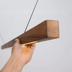 Lampada a sospensione in legno LED regolabile SolaraWood per sale da pranzo