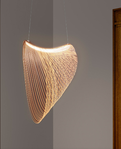 Kerrin Pendant Light In Birch Wood For Cozy Living Areas
