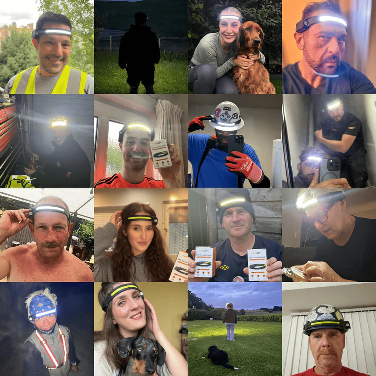 Wide-Angle LED Headlamp – Rechargeable Hands-Free Light
