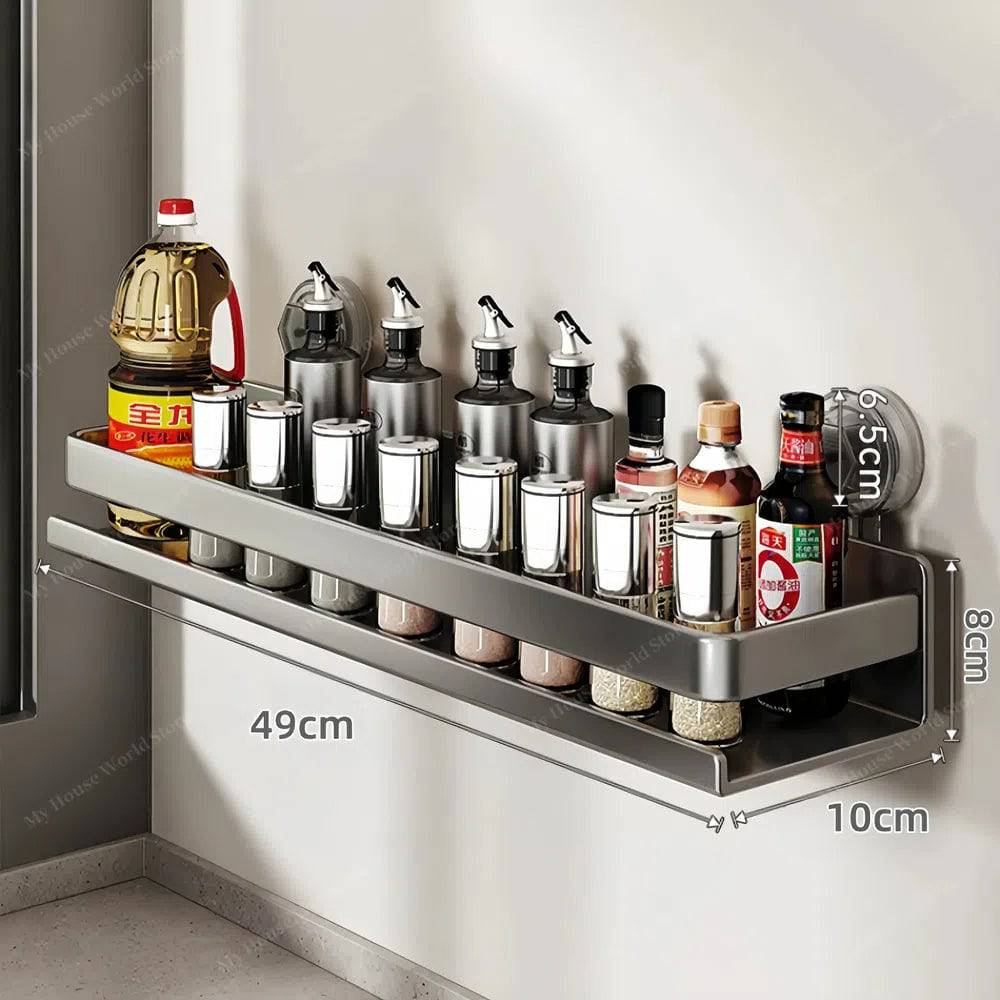Vera Spice Rack Suction Cups Wall Mount For Kitchen