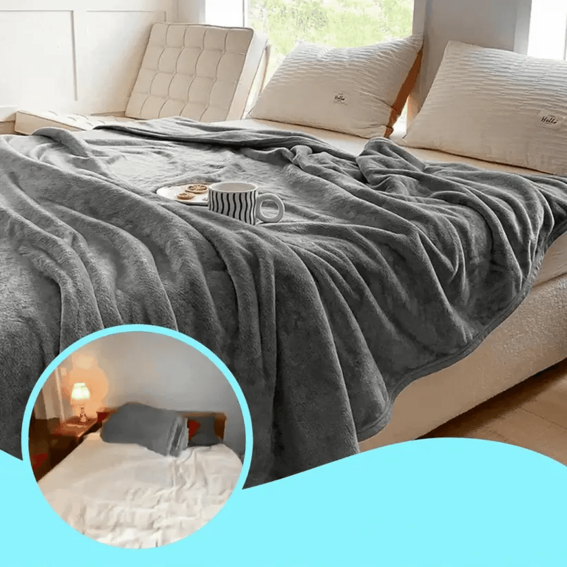 Couverture imperméable en peluche pour couples, pour une protection confortable et douillette
