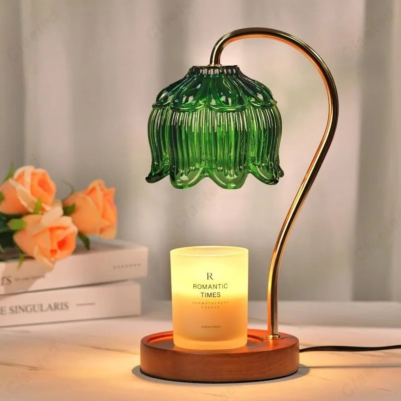 Pemanas Lilin Kelopak Bunga Dengan Lampu Minimalis Moden Hiasan Rumah