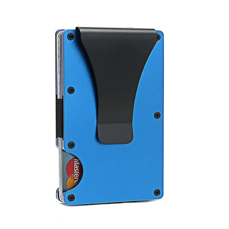 Kirrea Titanium Card Holder RFID Matte Cobalt Slim Unisex Accessory