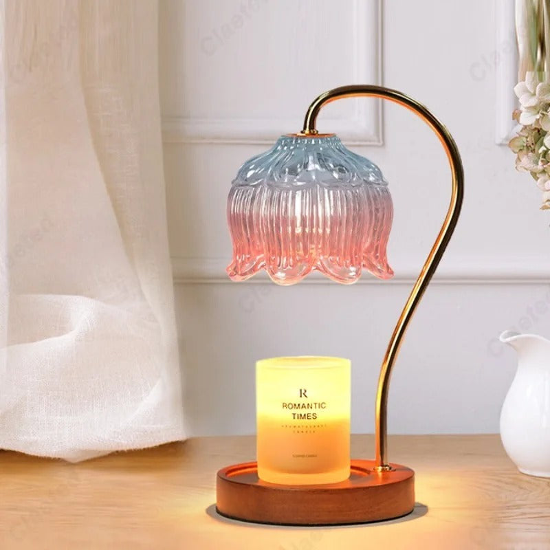 Pemanas Lilin Kelopak Bunga Dengan Lampu Minimalis Moden Hiasan Rumah