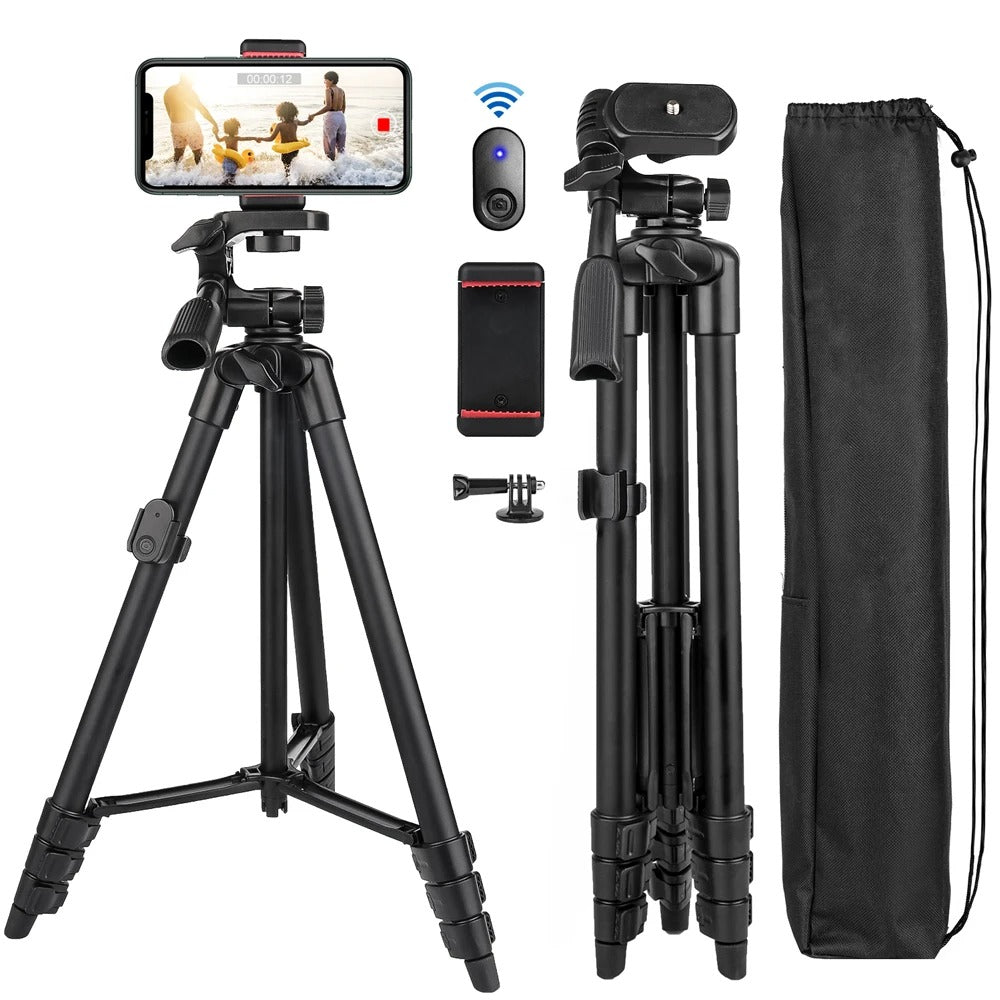 3-in-1 Bluetooth telescopische telefoonstatief met afstandsbediening en selfiehouder