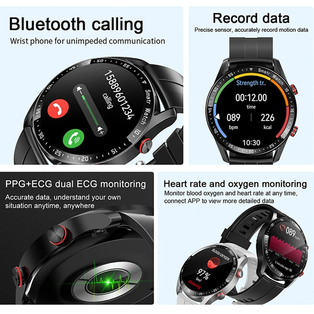 Alera Men's Smartwatch With Fitness Tracking And Bluetooth Connectivity