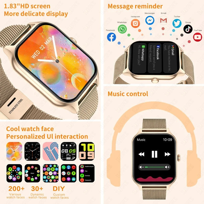 Smartwatch From NovaVel Luma For Women With Core Features And Sleek Look