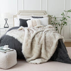 Silvara Luxe Tæppe med Kunstpels til Hygge, Varme og Moderne Stil
