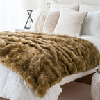 Silvara Luxe Tæppe med Kunstpels til Hygge, Varme og Moderne Stil