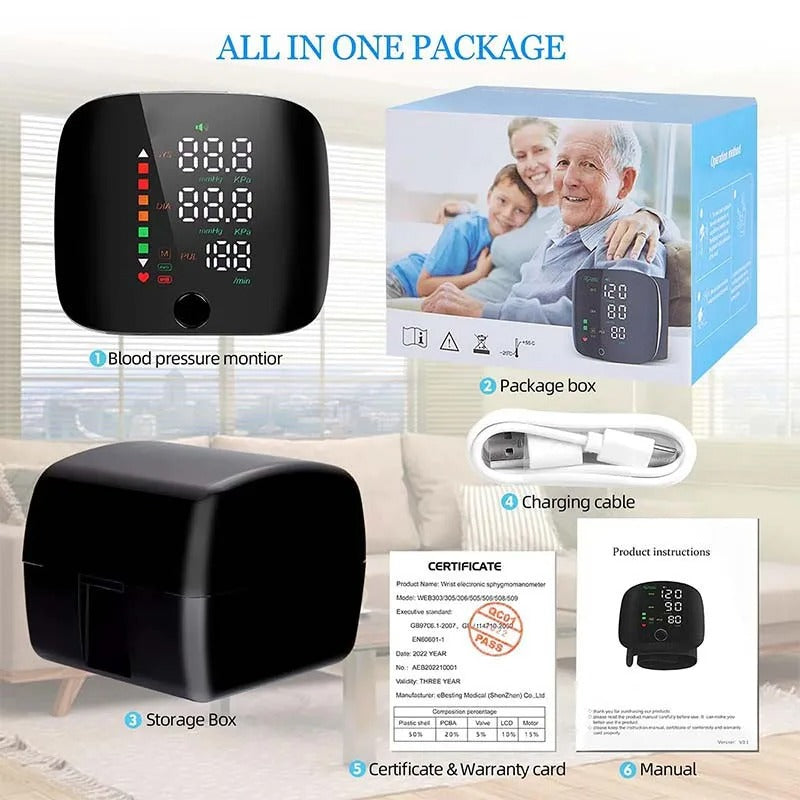 NovaPulse On-The-Go Wrist Health Monitor With Voice Alerts