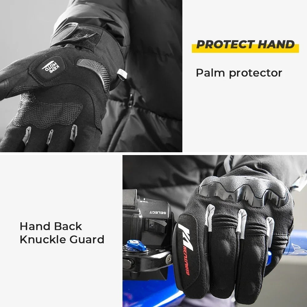 Guanti da Moto Riscaldati VeloWarm Ricaricabili via USB per Gite al Freddo