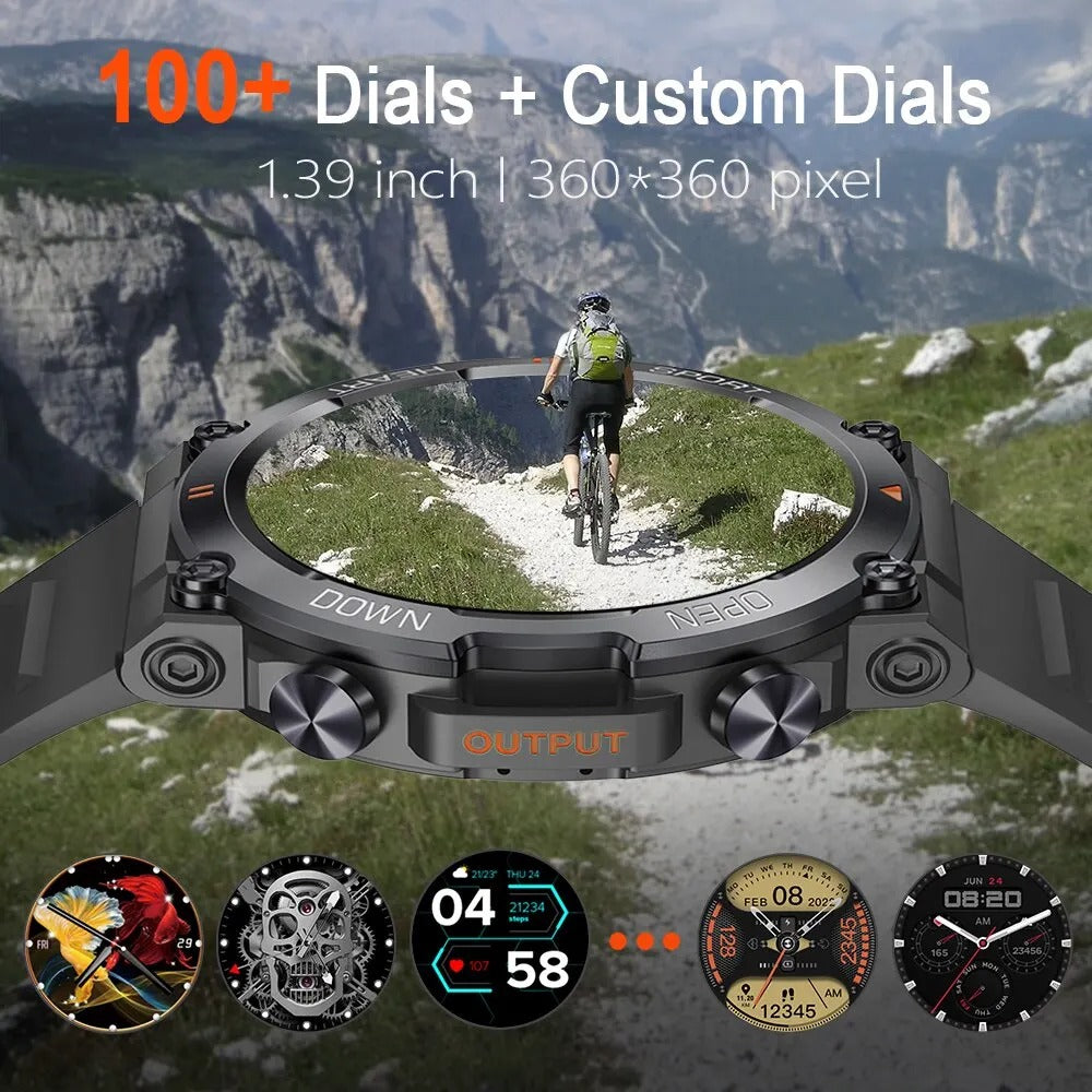 FortisX Titan Rugged Tactical Smartwatch With Extended Battery Life