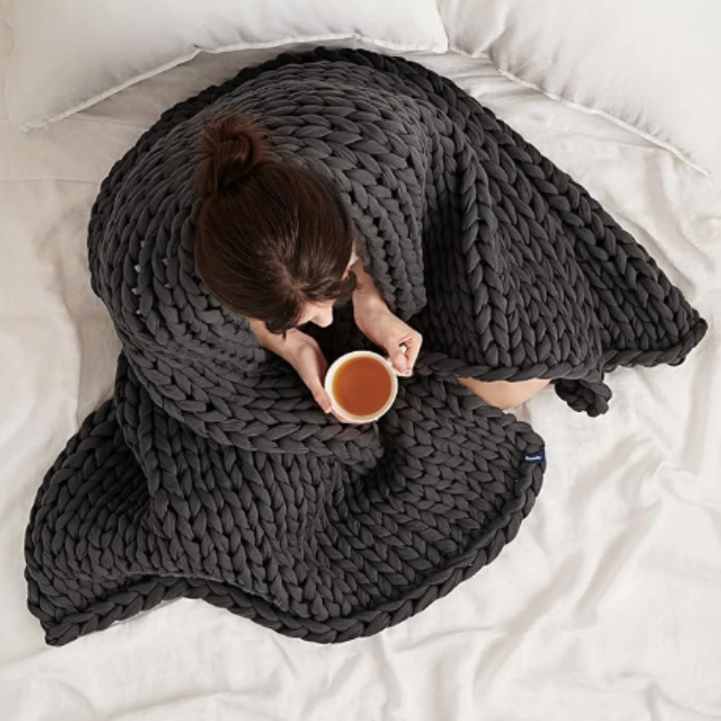 Nora Weighted Blanket With Organic Cotton, Breathable, Washable