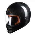 F380VB カーボンファイバー フルフェイスヘルメット DOT ECE認証済み